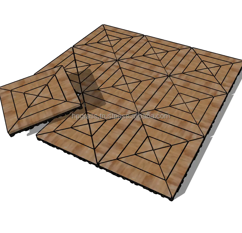 New hot item HPW-02 balcony outdoor floor tile flooring wood texture solid wood tile for decoration