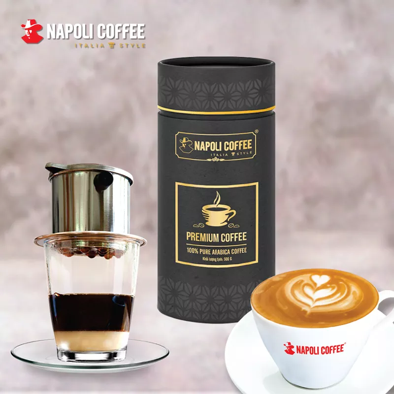 Viet Nam export Ground Vietnamese Coffee Arabica Coffee NAPOLI COFFEE 500g per can Premium