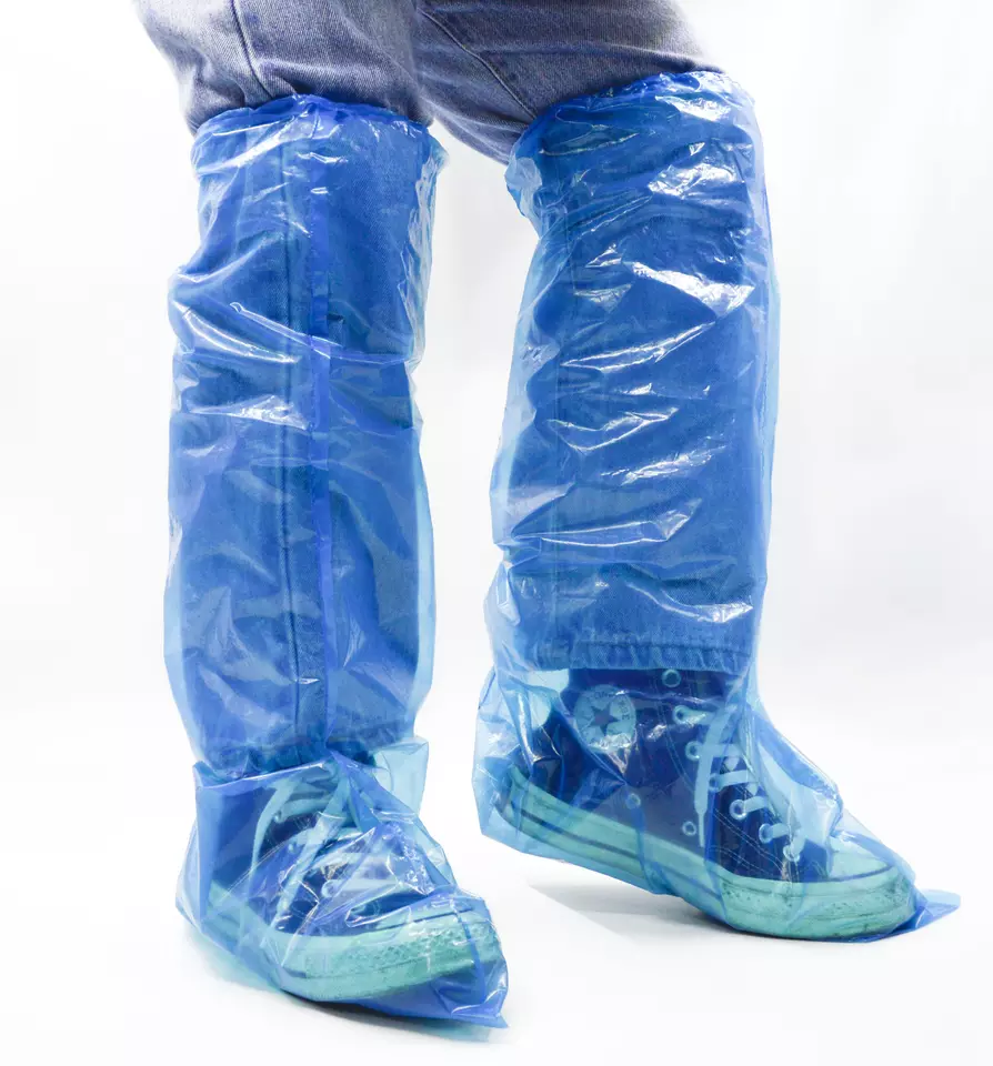 Shoe Covers Disposable Plastic Eco-friendly Industry Blue Care Cleanroom Protection made by Song Bang factory in Vietnam