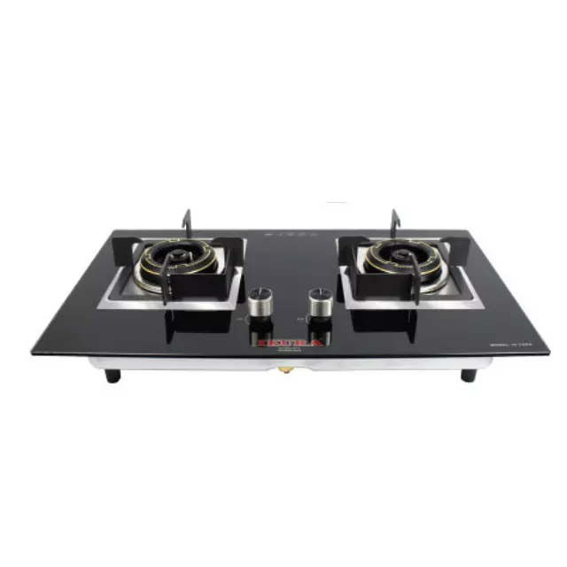 Built In Gas Hob Stove 2 Burners Luxurious Design Tempered Glass Top