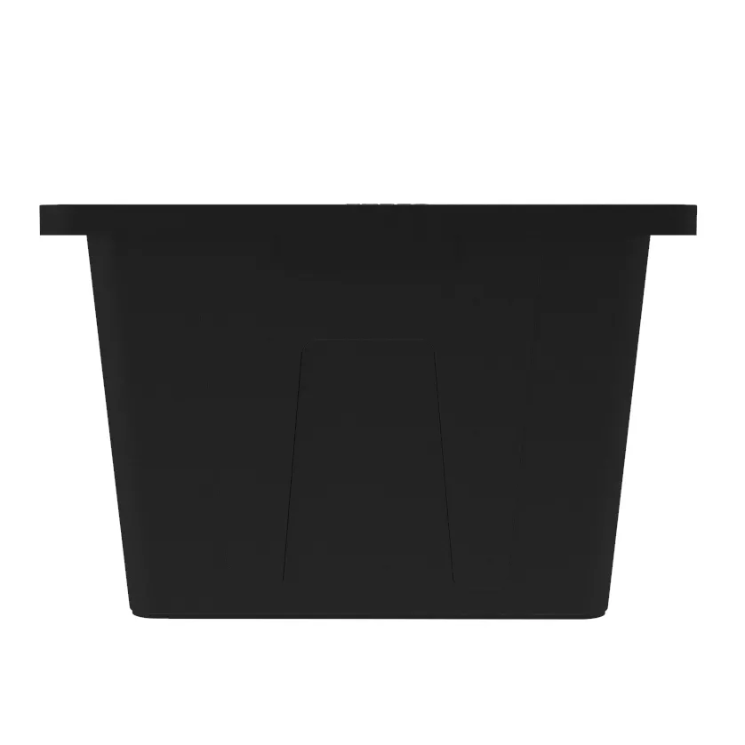 New Model Black Flower Plant Plastic Tub Large PE Garden For Plants 70L