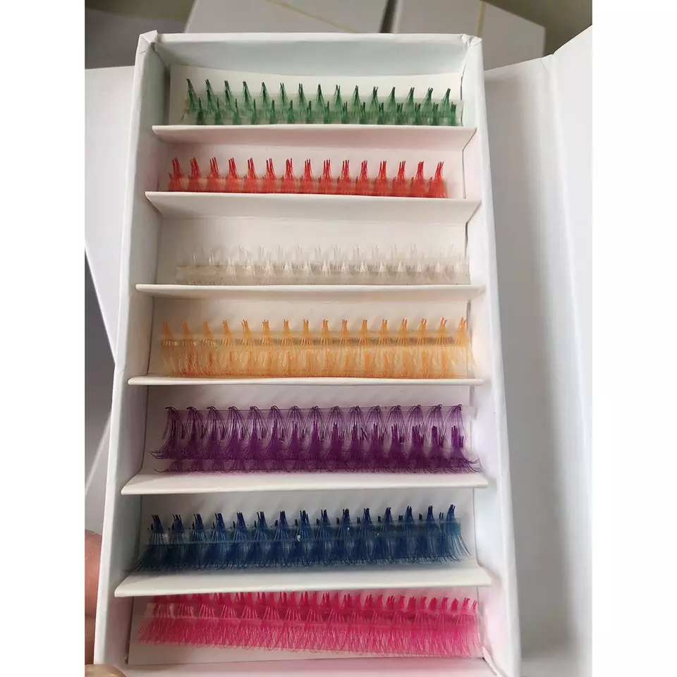 Colorful False Eyelashes 2D, 3D, 4D, 5D, 6D, 7D, 8D, 9D, 10D, 12D, 14D, 16D, 20D false eyelashes promade fans