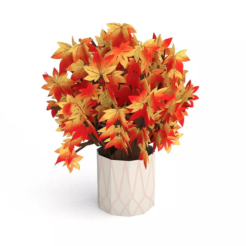 Free Customize 3D Flower Bouquet Maple Papercraft Manufacturer Prices America Laser Print Customized