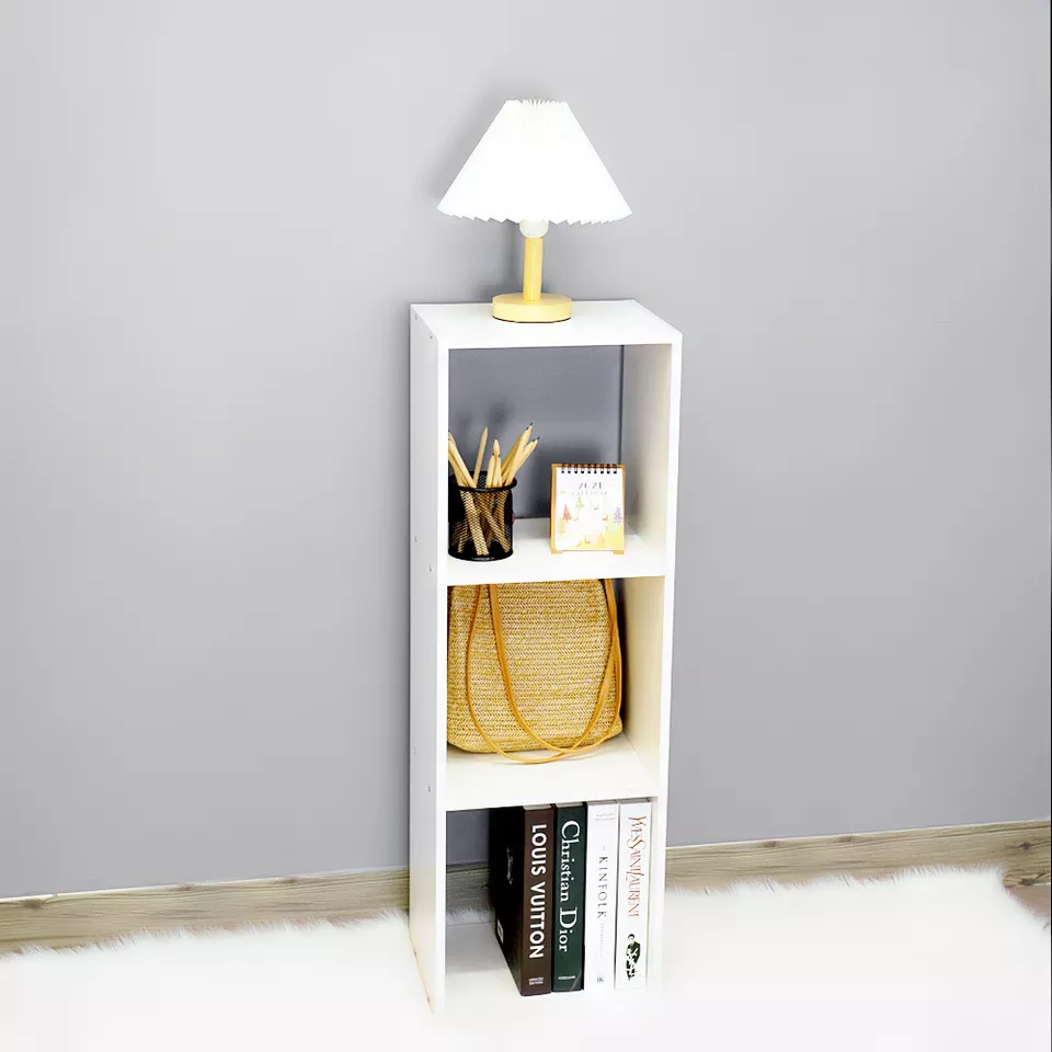 Hot Sale Wooden 3 storey-White honeycomb Bookshelf-GP110B For Home