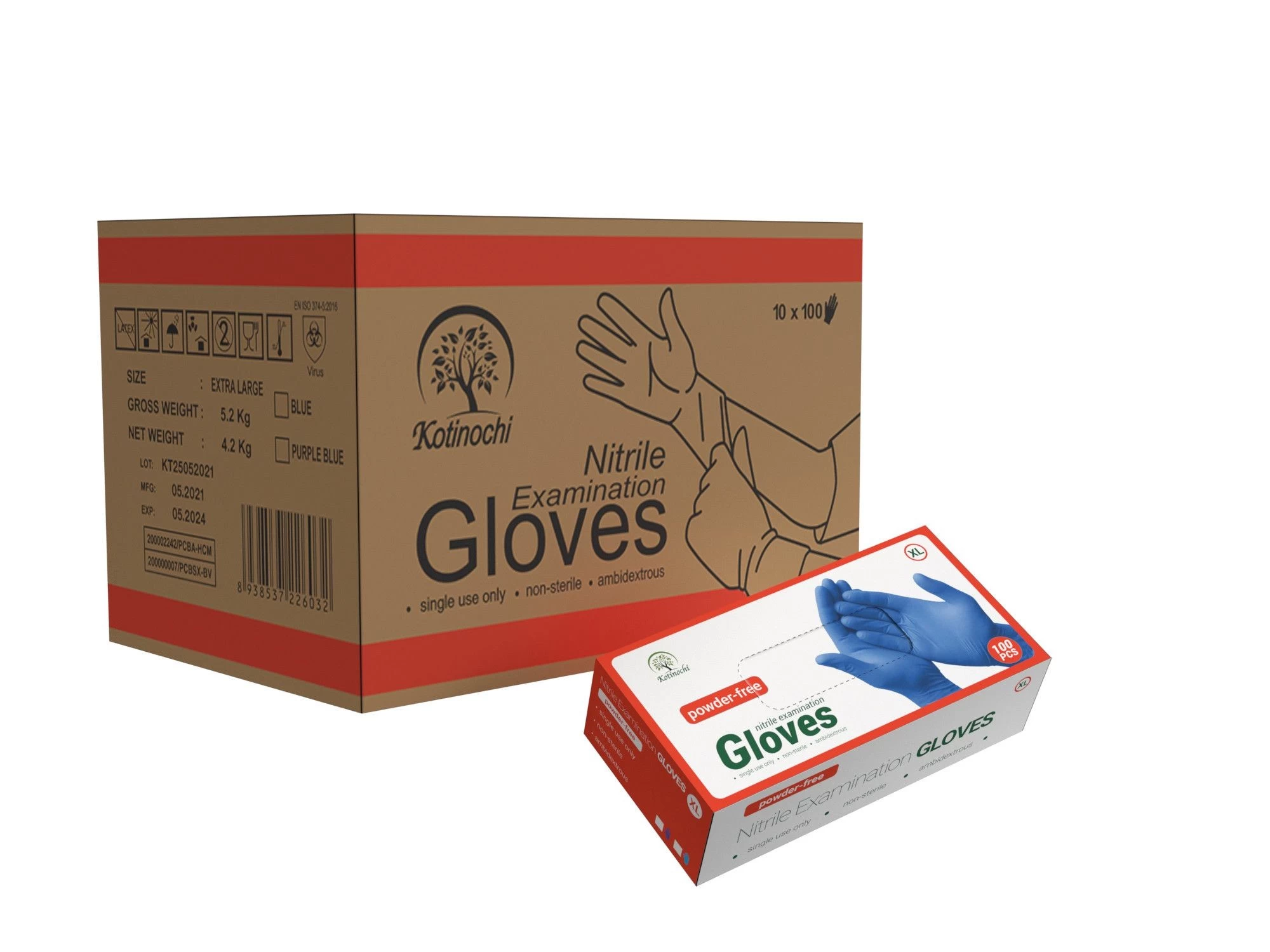 Nitrile glove High Quality EN455 and FDA KOTINOCHI brand