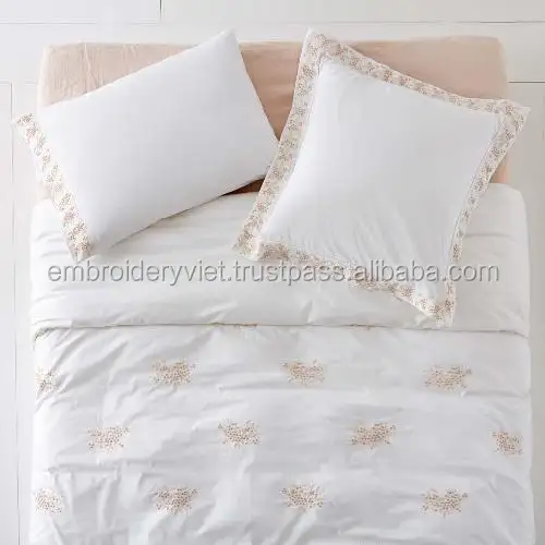 Fashion Design Wholesale Hand Embroidery Bed Sheet
