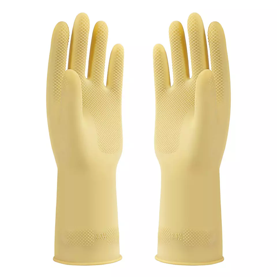 Nam Long Rubber Household Gloves for Kitchen size 8 (M)-30cm made in Vietnam protect user skin hand use for housework