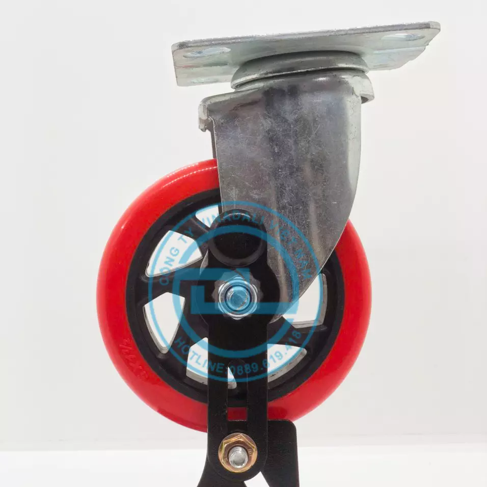 Hot Sale All of PA PP PVC TPR 4'' 5'' 6'' Caster Wheel Rigid, Rotate 360, Rotate With Brake, Steel Material