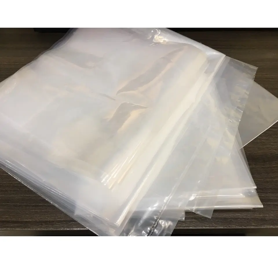 Transparent Blowing Side Gusset Fruit/ Food LDPE Shopping Bags with Hot Stamping Surface No Handle