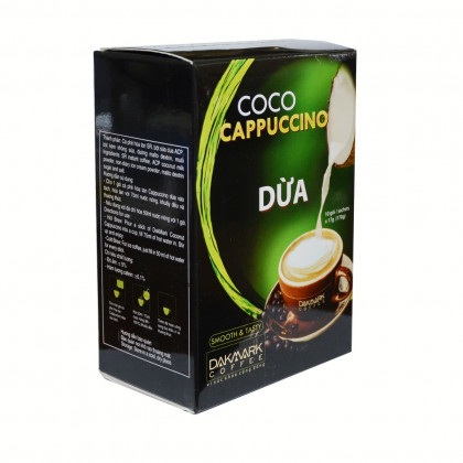DakMark Coconut Cappuccino Instant Coffee- Box of 10 packs