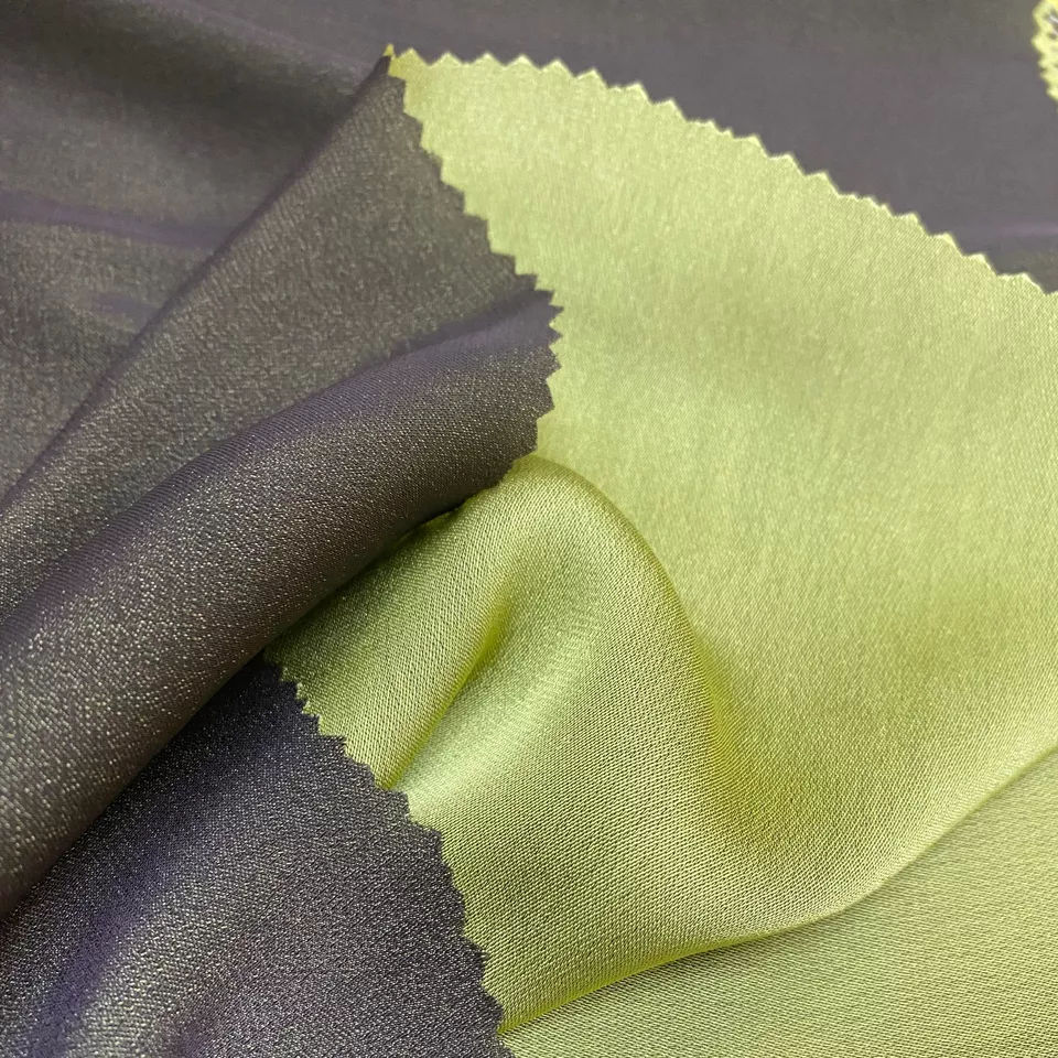 Two Face Fabric 100% Polyester Customized Design And Color Fabric F303A For Bridal Dress Saree Satin From Vietnam