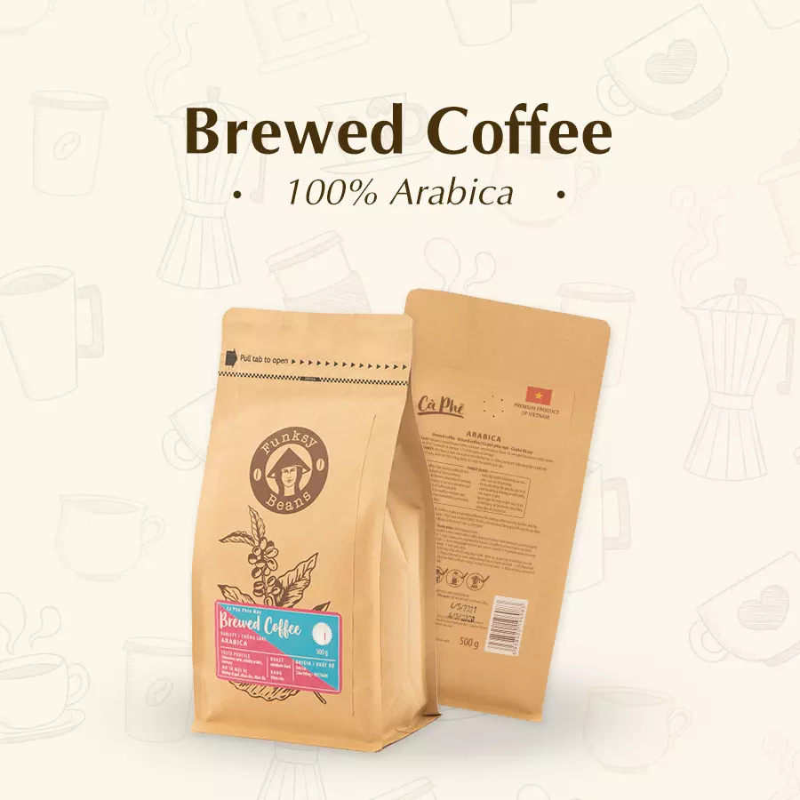 Premium Arabica Funksy Bean Brew coffee from Viet Nam - Roasted coffee high quality 100% natural new product 2021