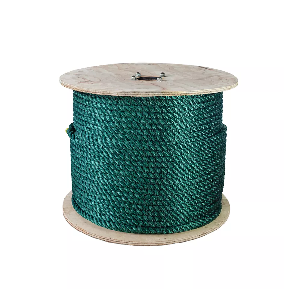Vietnam supplier high quality 3-strand green twisted pp rope making machine rope chains for wholesale