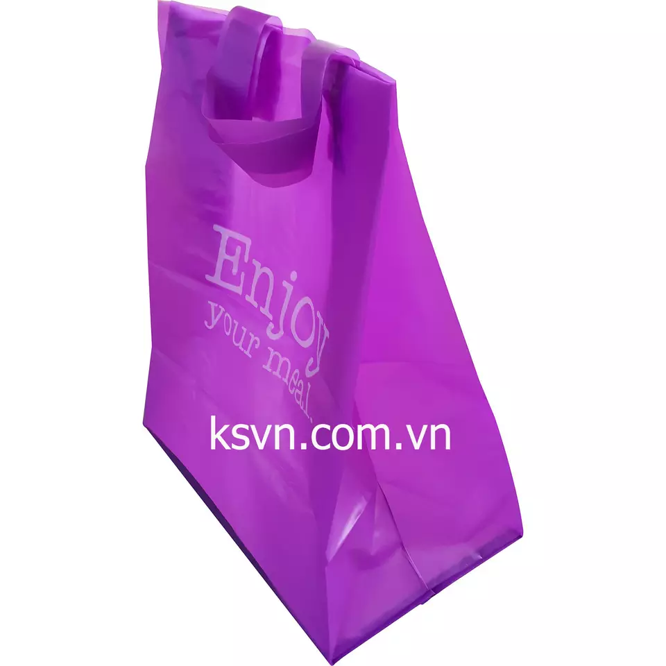 Wholesale Enjoy your meal thank you soft loop flexiloop handle shopping bag with high quality contact us for best price