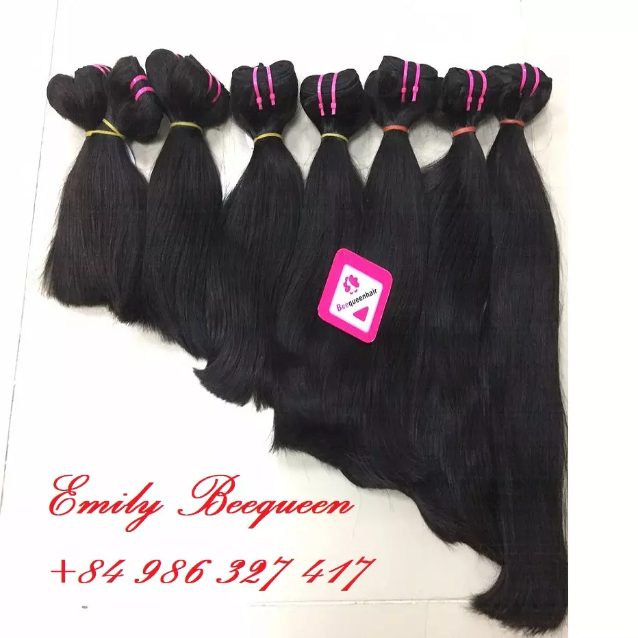 NATURAL WEFT BUNDLE CHEAP PRICE VIRGIN HAIR double drawn straight upto 32 inches #1b high quality BEEQUEEN HUMAN HAIR