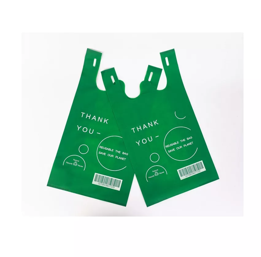 New Luxury Design PP Non Woven Bags Green film color Customized Specifications Usage for Shopping Wholesale