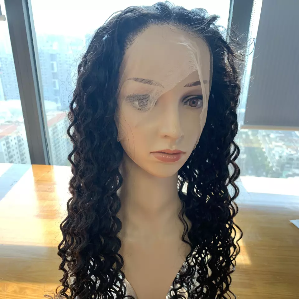 Hd Full Lace curly Wigs Cut 360 Transparent Lace Front Wig Virgin Curly Human Hair Wigs, Michair Vietnam