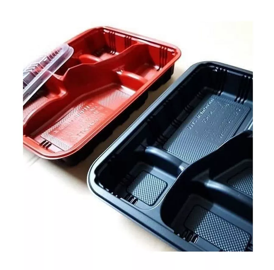 Disposable Food Container with 5 compartments