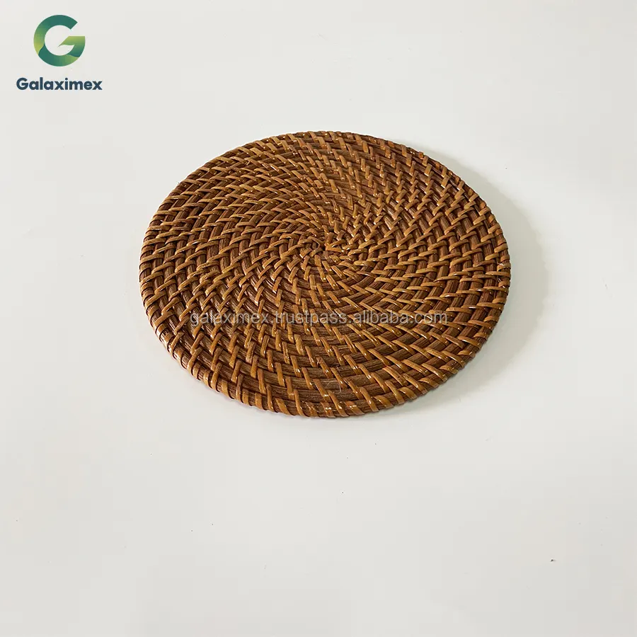 Natural Square Oval Round Rattan Placemats Wholesales Eco-friendly Wicker Placemats