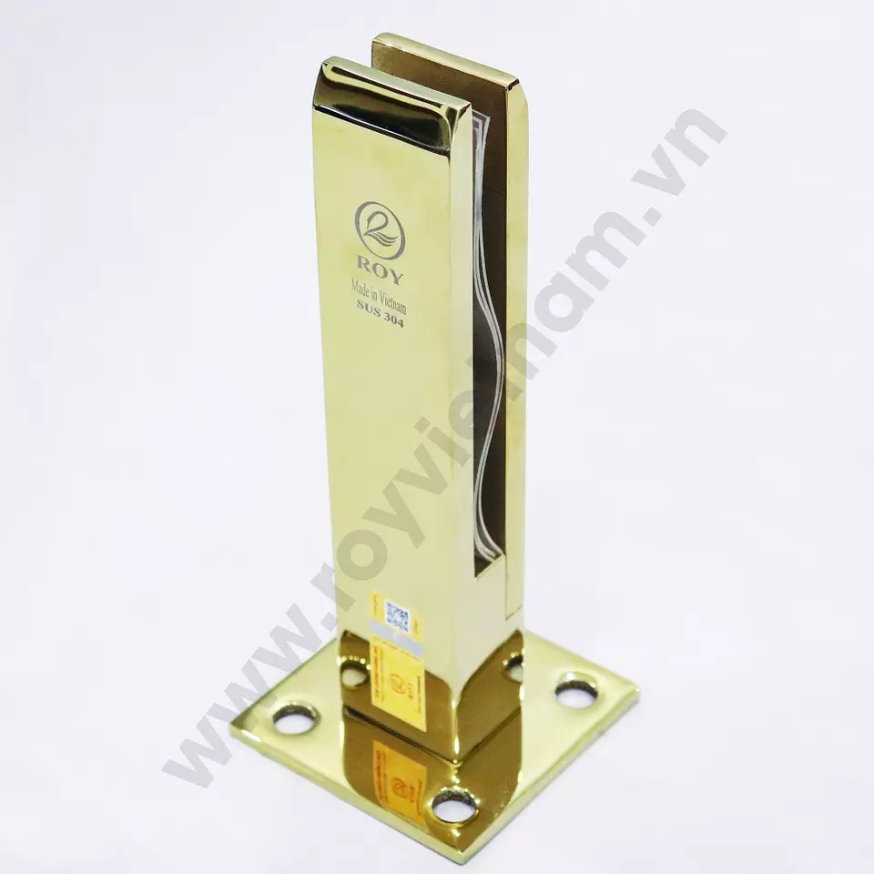 Customize Size Gold Spigot Glass Railing Perfect Surface Stainless Steel 304 for Hold Glass Made in Vietnam Modern Apartment ROY