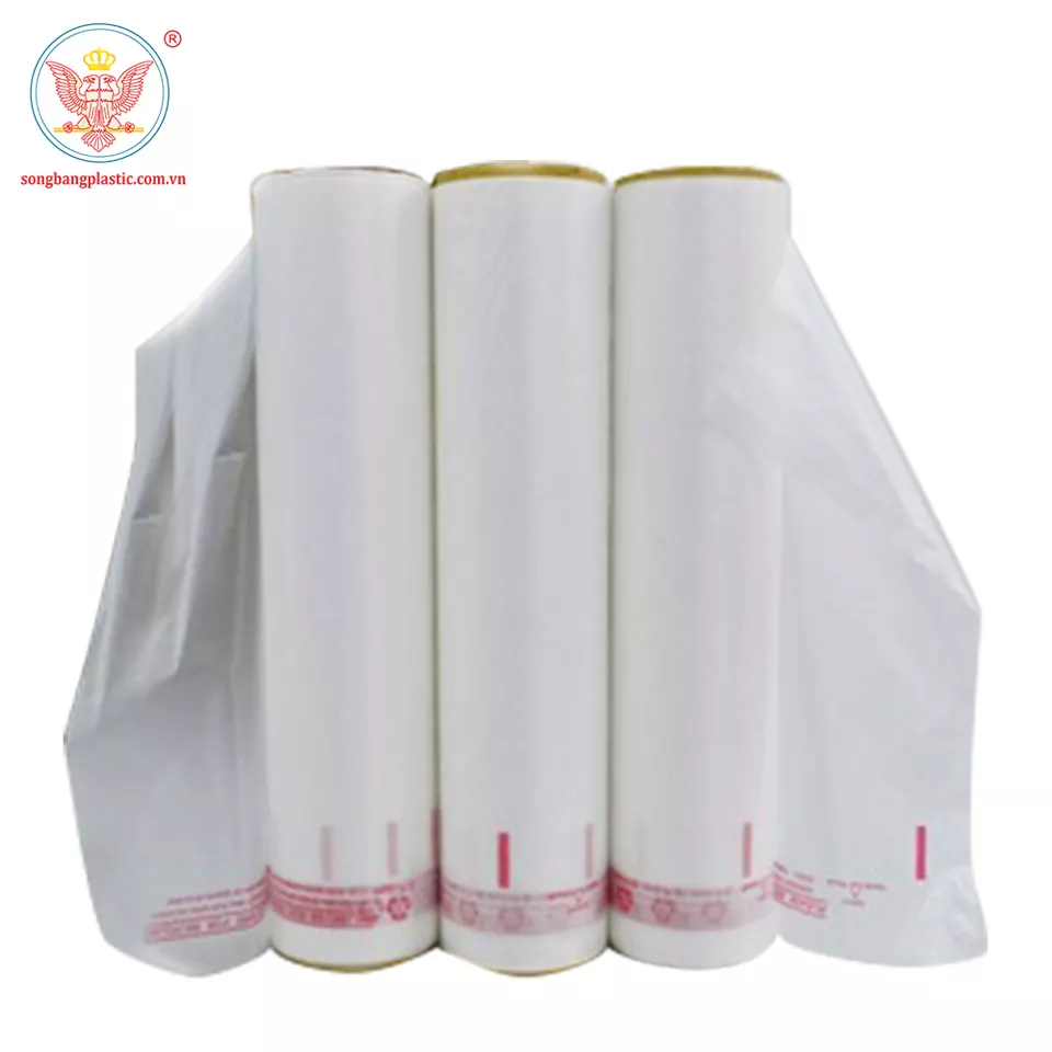Custom food fresh HDPE/LDPE bags on roll seal plastic produce bag clear packaging shopping roll food bags manufacture in Vietnam
