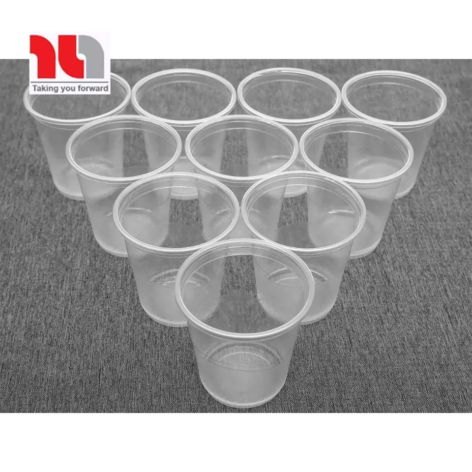 Custom printed clear 12, 16, 20, 24 oz 250 ml 500 ml 330 ml PP PET transparent disposable plastic cup with easy open lid