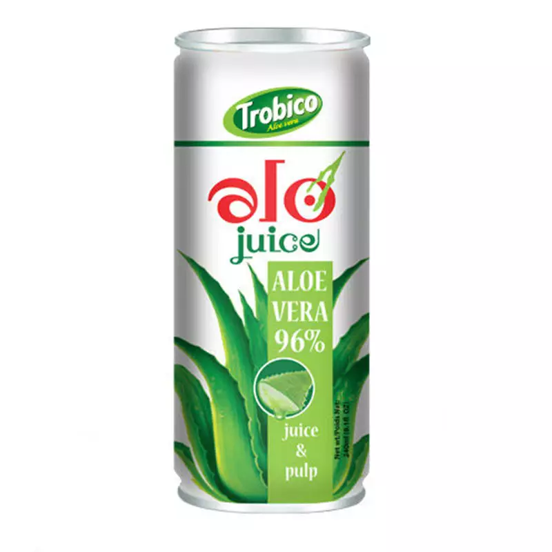 Trobico brand 250ml slim can Aloe vera juice drink