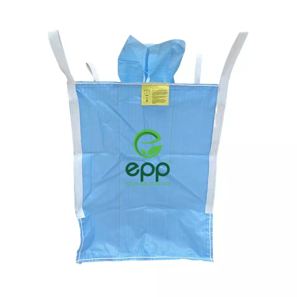 Cheap Wholesales filling top and dischagre bottom standard super sack fibc big bag 1 ton jumbo bag Type D FIBC bulk bags