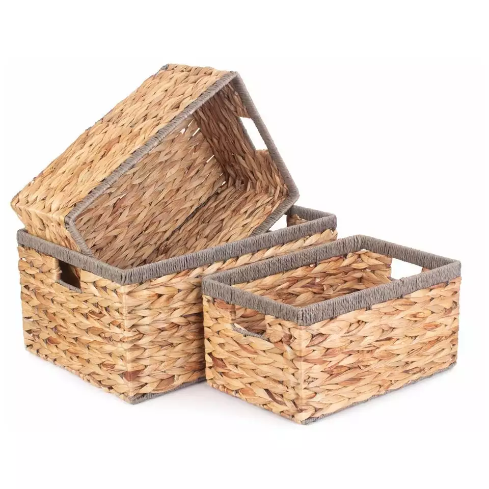 Daily Uses Home Decor Furniture Storage Containers Multifunction Home Storage & Organization Hyacinth Basket