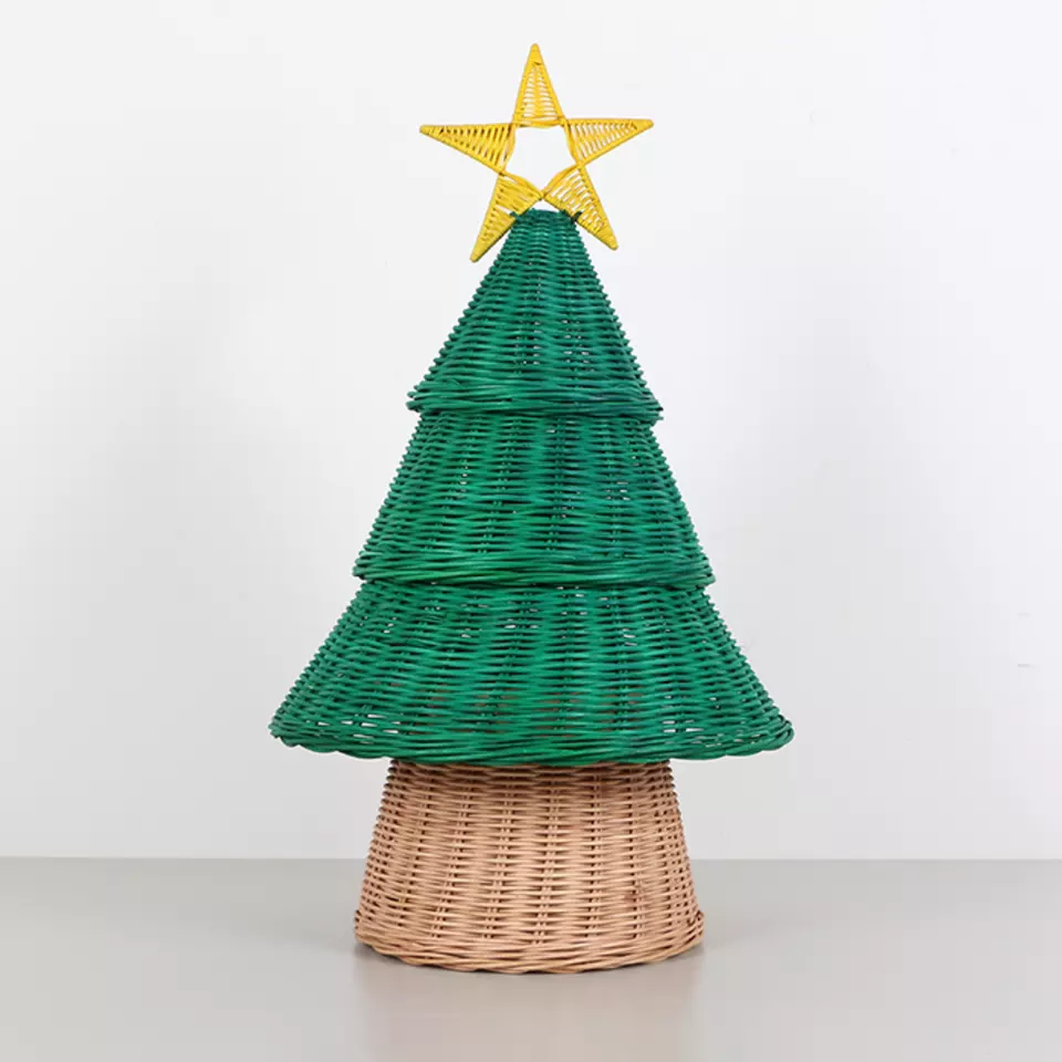 Natural Eco-friendly Rattan Christmas Tree for Christmas Decoration made in Vietnam from Keico