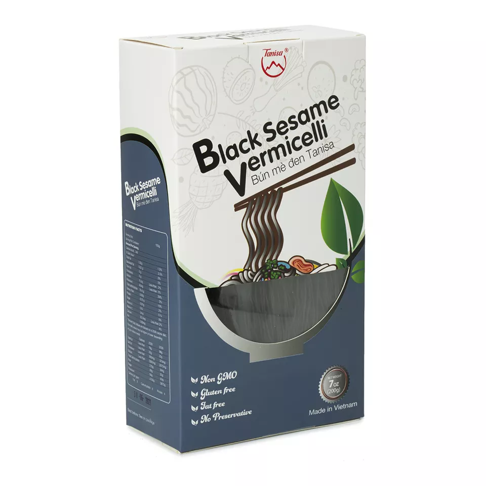 Hot Product Good Price Black Sesame Rice Vermicelli Vietnam Manufacturer HACCP Certified OEM Custom