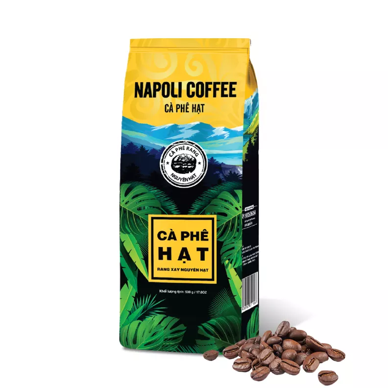 Unroasted Green Coffee Beans 100% Robusta Green Beans Vietnamese Coffee NAPOLI COFFEE 500g