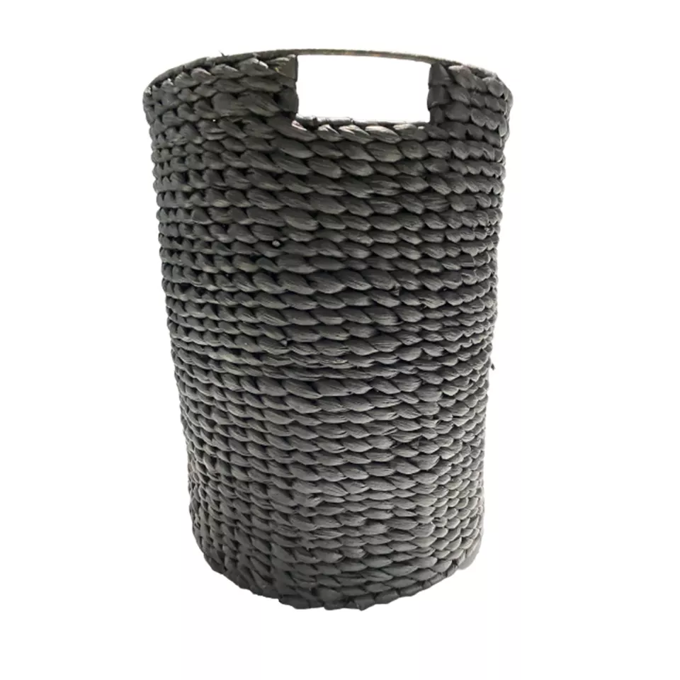 Black Round Storage Basket for Home Hotel Multiple Feature Rattan Container New Model