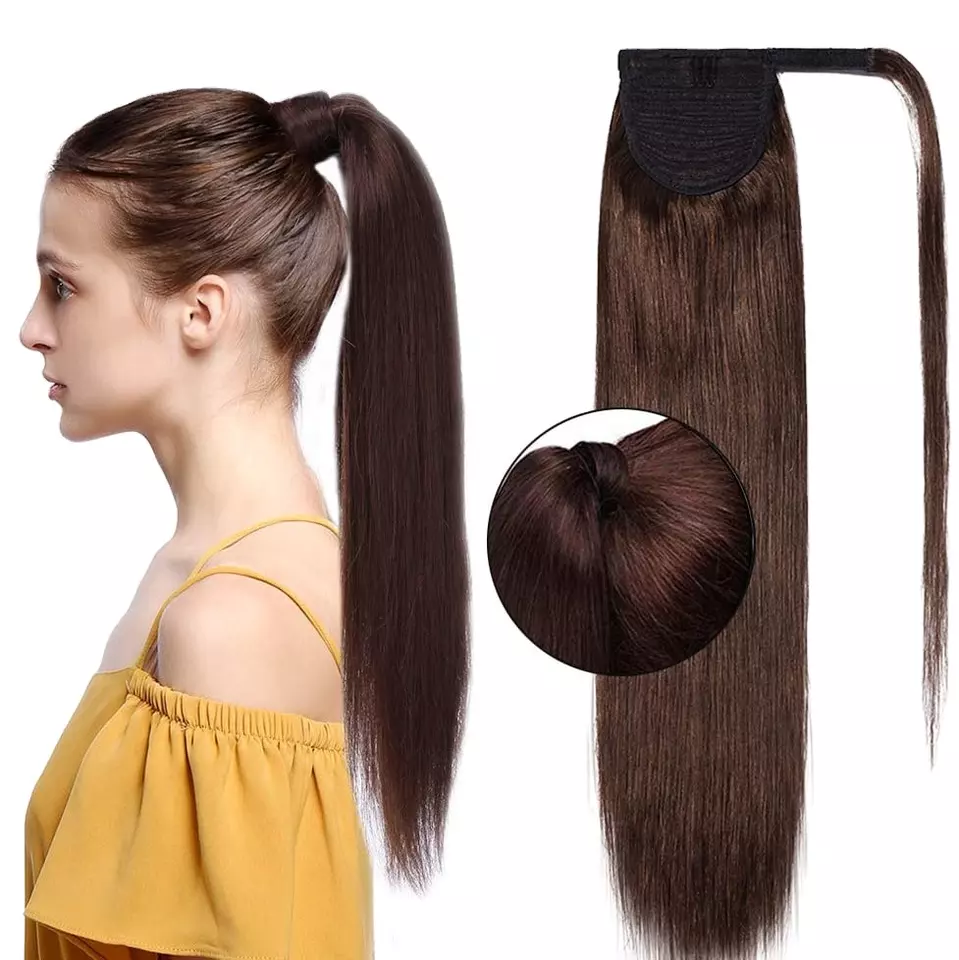 HOT SALE Human Hair Extension Ponytail Vietnam Silky Straight Hair Extension Vietnamese Hair High Quality