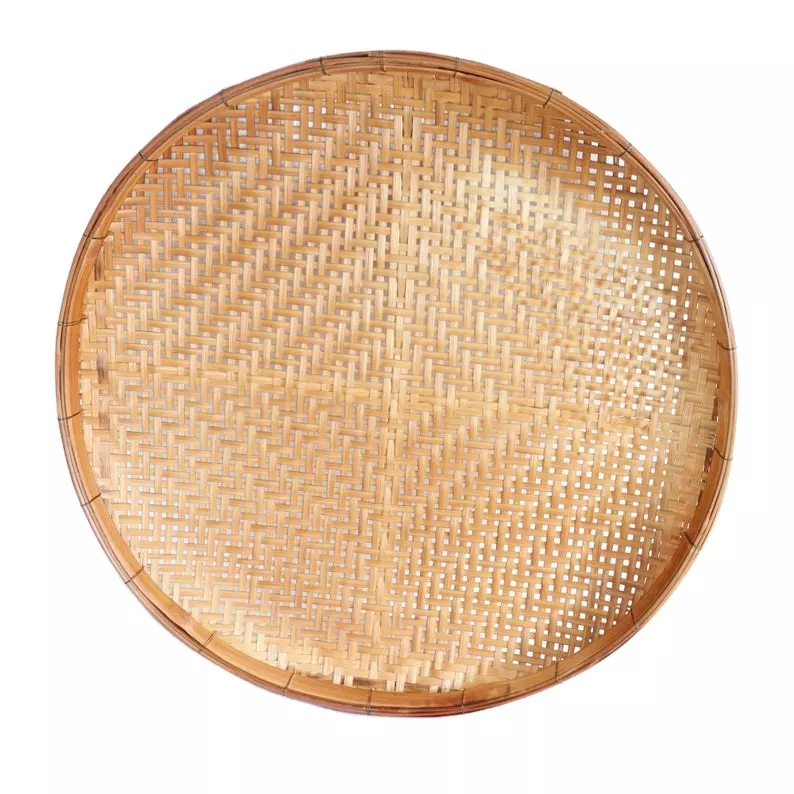 Large bamboo basket for food storage