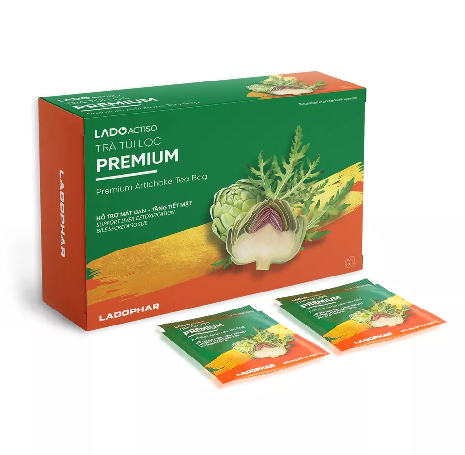 LadoActiso - Premium Artichoke Tea Bags - Box of 100 tea bags Flavor Tea From Vietnam Wholesale Best Price