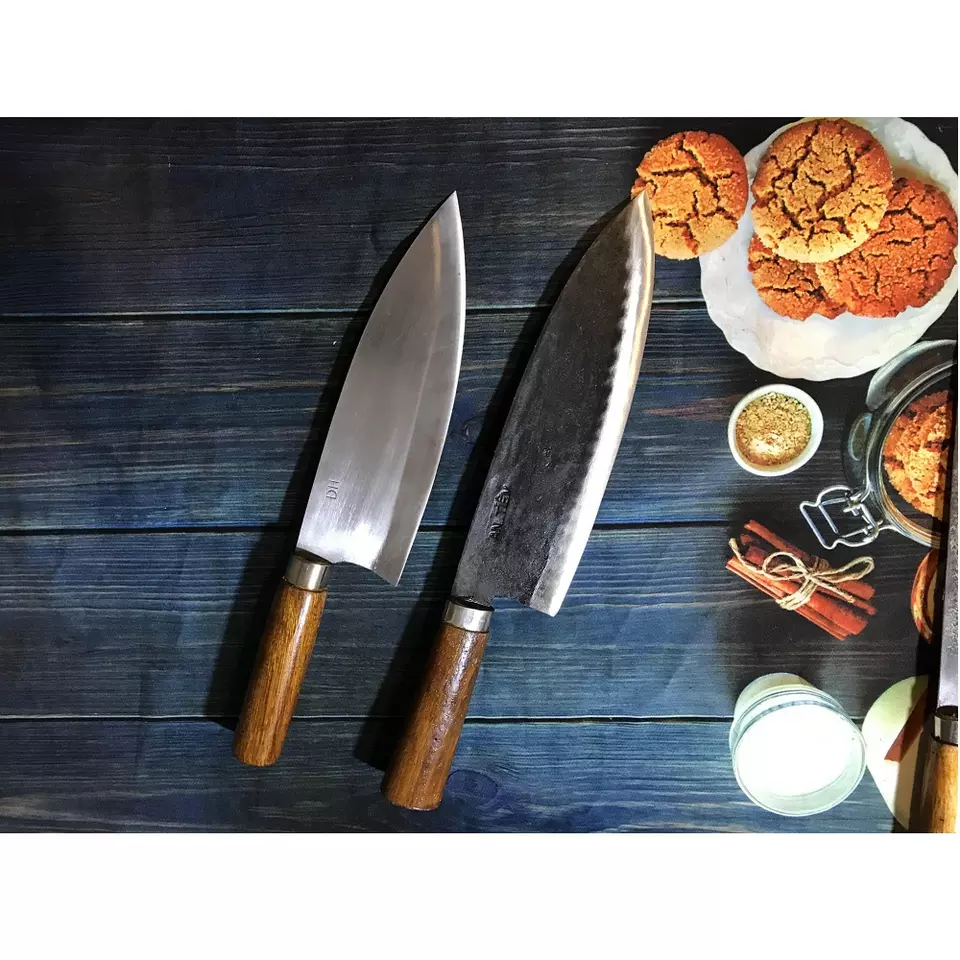 Vietnamese Professional Custom Knives Carbon Steel Kitchen Chef Knife For Export With Handle size 13cm blade size 24 cm 25cm