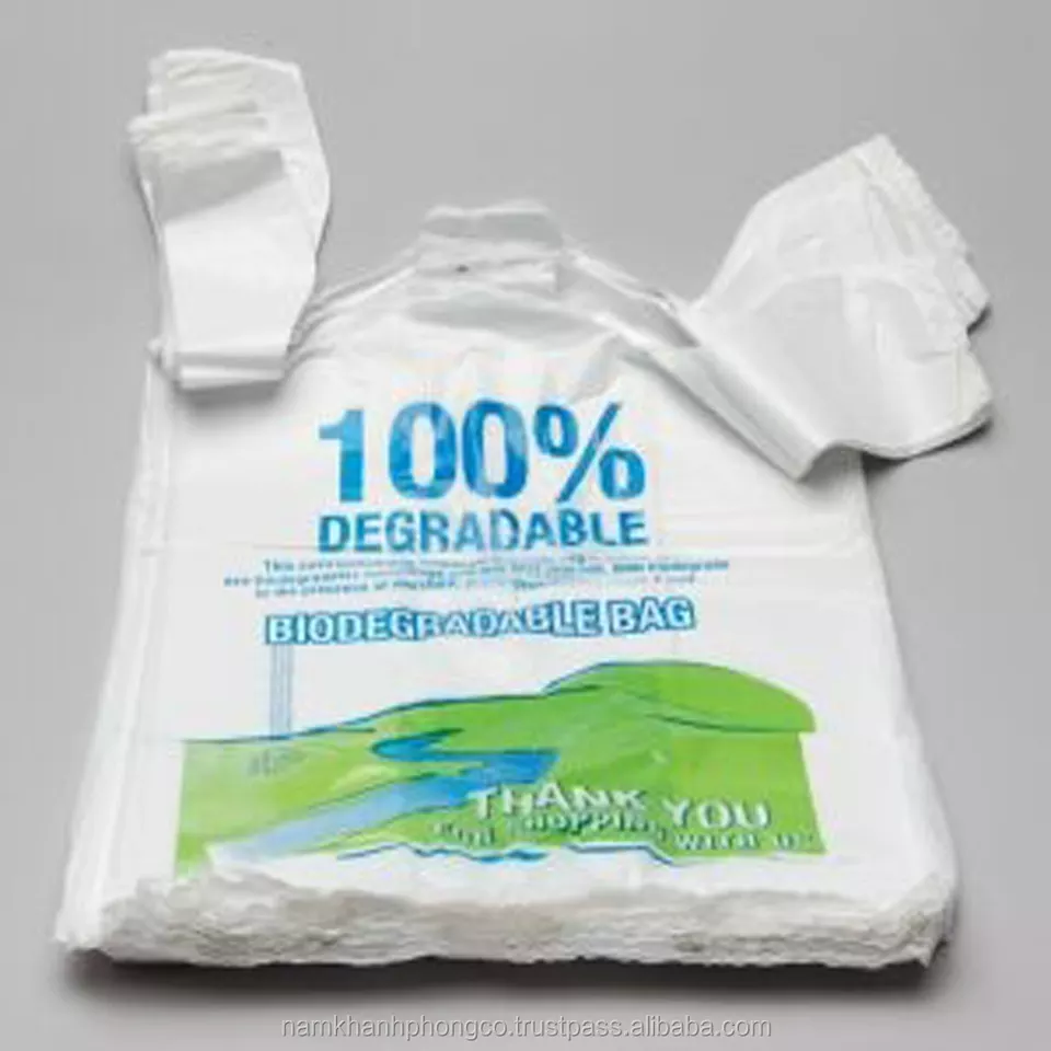 High quality T-shirt bag biodegradable 100% virgin cheap price made in Vietnam
