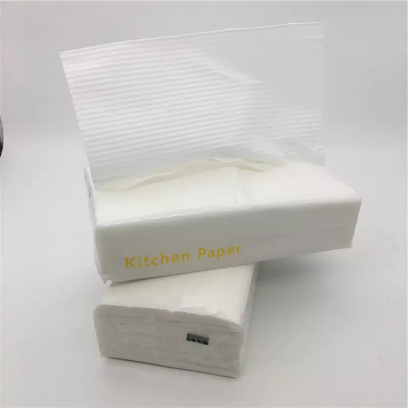 High Quality Best Absorbent Virgin White 2 Ply Bag Package Custom Logo Kitchen Tissue Paper Towels