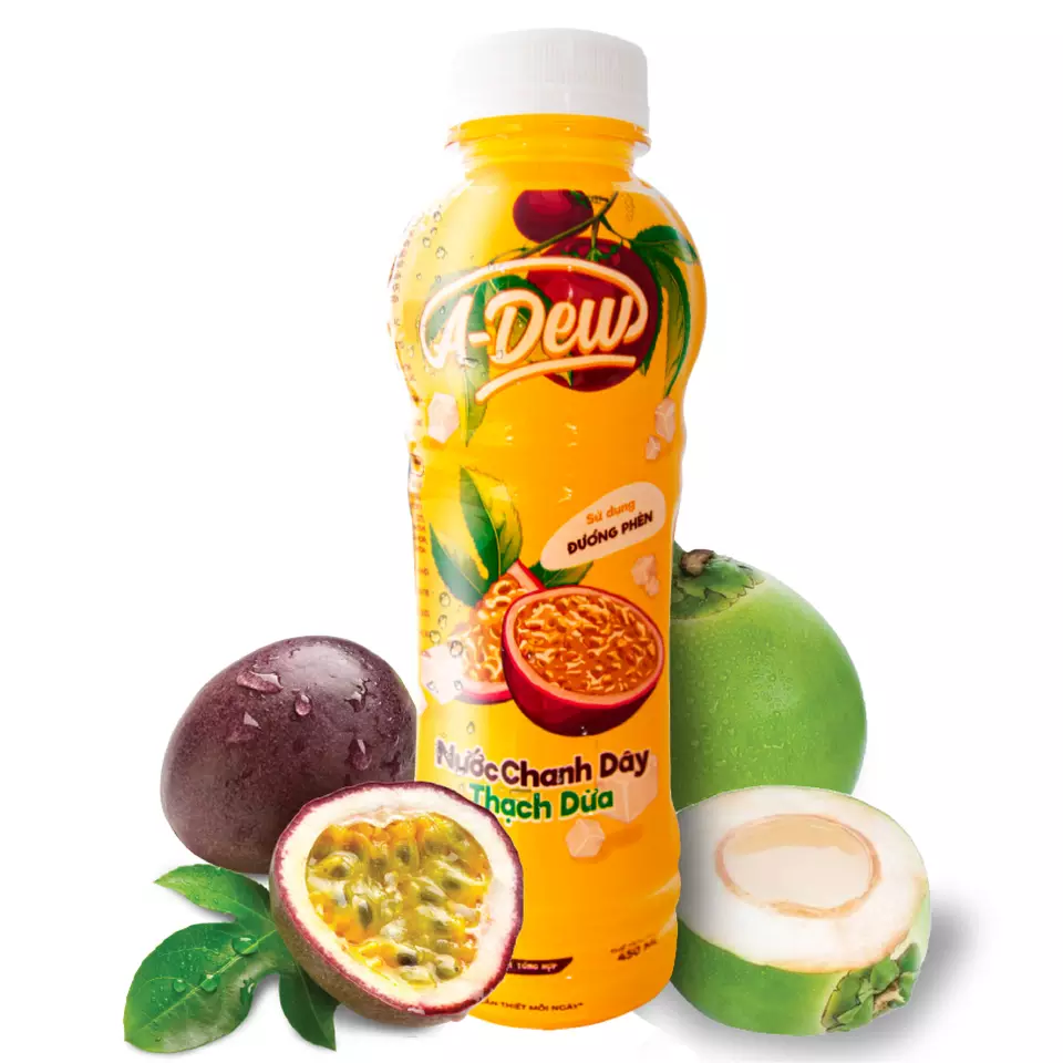 Hot Sale Passion Fruit Juice Drink for Summer Days from Lai Phu OEM Beverage Available in Pet Bottle 450ml