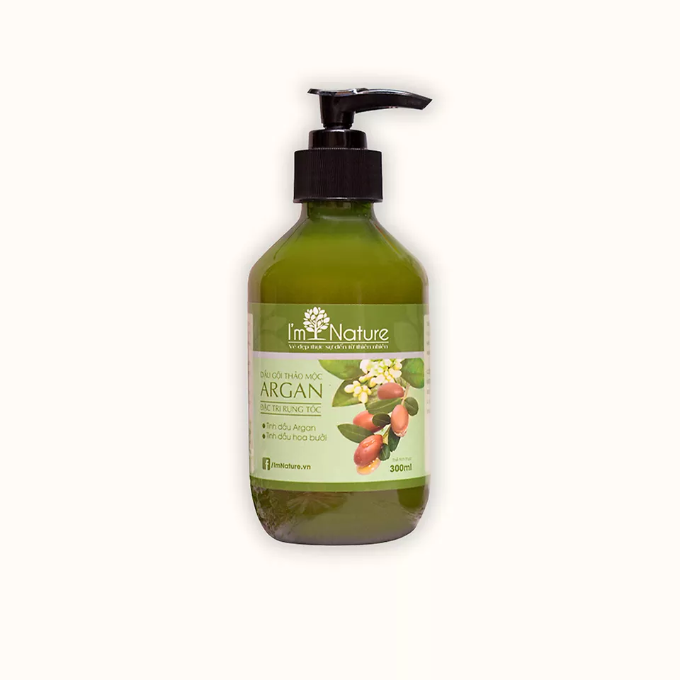 Argan herb shampoo Mom and Baby Mai Thy with herbal fragrance, effectively helps limit hair loss and stimulates hair growth
