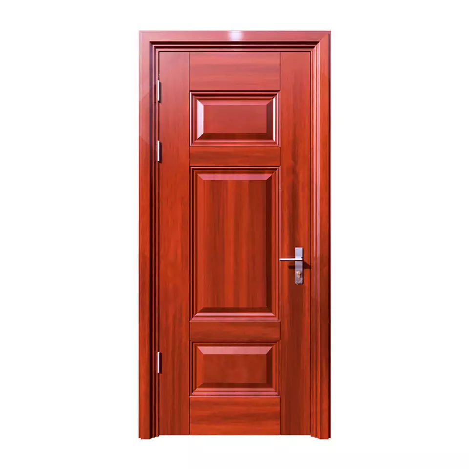 Viet Nam Factory Direct Sales Single-leaf Wood Grain Steel Door - The door Has No Opening Above