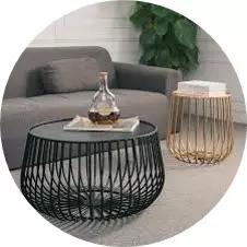 Unique design modern style promotional living room round coffee table indoor furniture table best quality