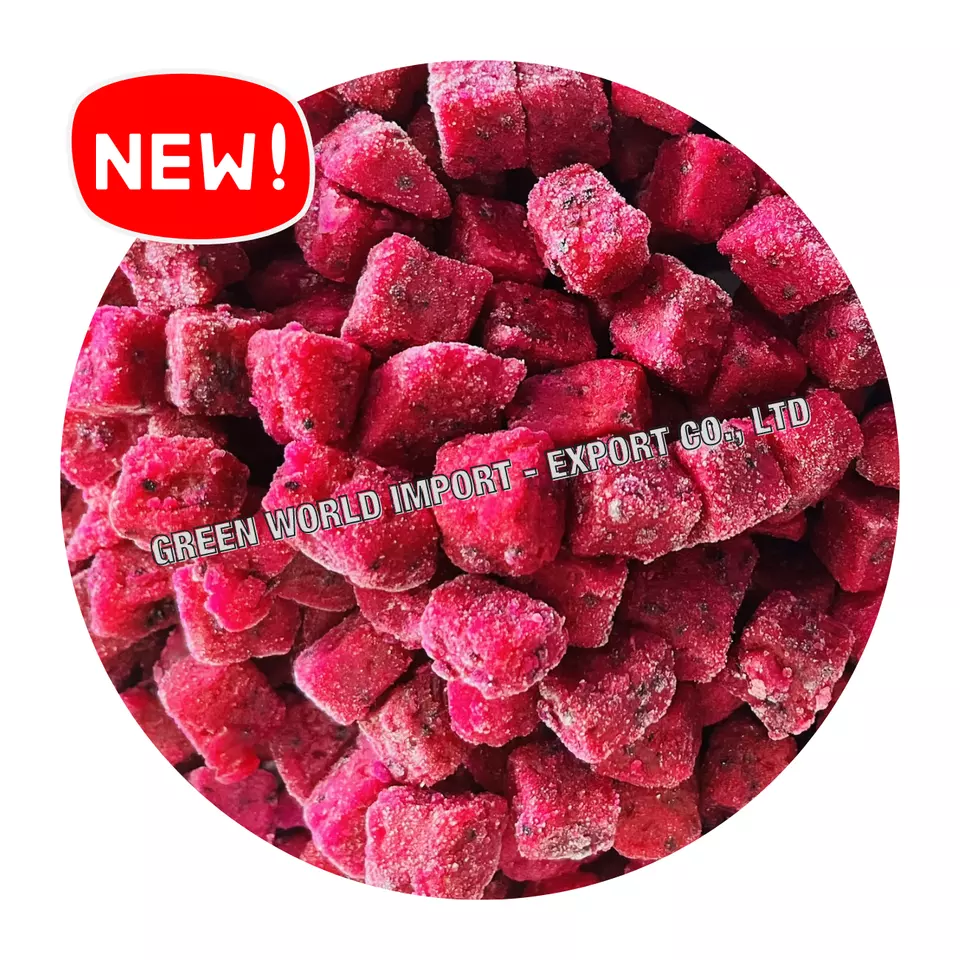 SLIMMING FROZEN DRAGON FRUIT - HIGH QUALITY IQF DRAGON FRUIT PRODUCTS - PITAYA NATURAL SWEET TASTE AND RICH VITAMINS