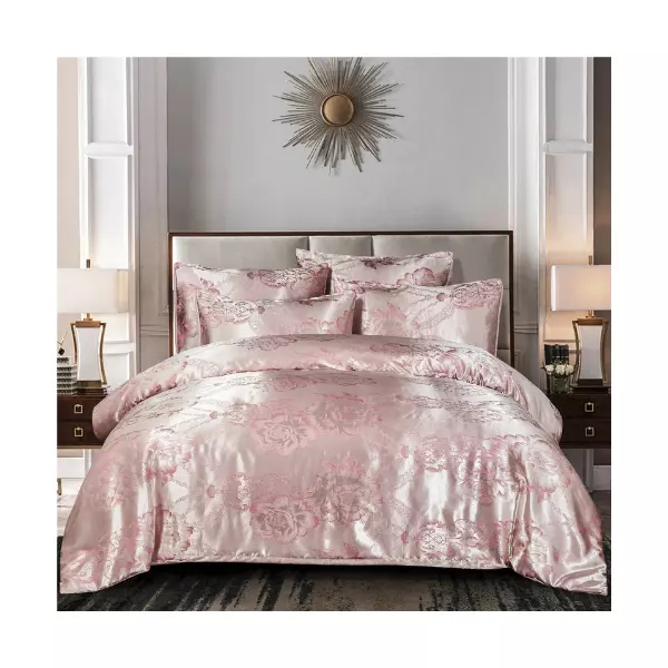 Super Fashion Silk-like Duvet Cover Pillow Cases Bedding Sets Smooth Comforter Cover Quilt Sets Made by Vietnam FBA Amazon