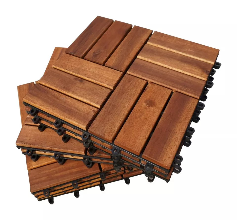Hot seller hardwood flooring tiles outdoor floor tiles Wood with plastic base flooring with many colors