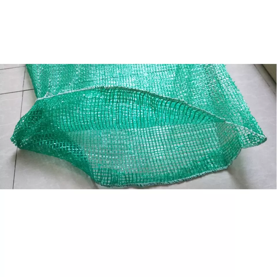 Agriculture storage usage plastic mesh packing bags drawstring mesh bag eco friend and reused