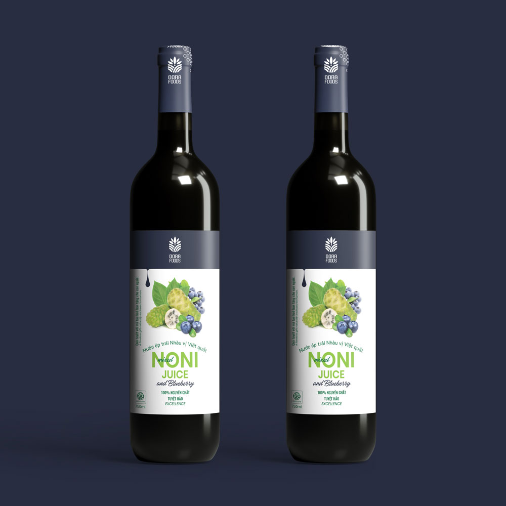 Noni Juice and Blueberry mixed, Glass Bottle 750ml