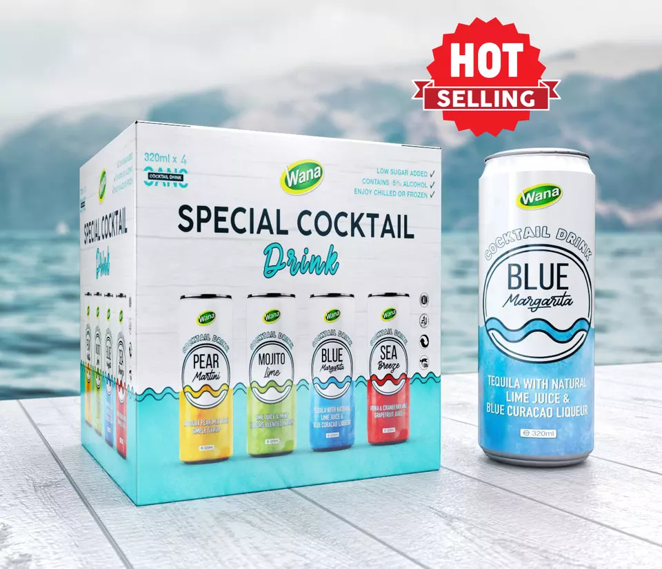 Special Cocktail Drink Hot Item In Summer Time Served Chill // Cool Packing Pack-4 With 320ml Sleek Can