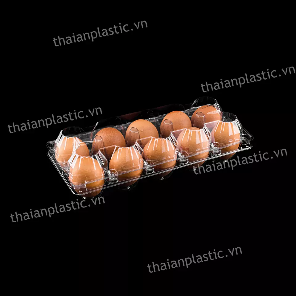 Transparent PET Plastic Egg Tray 10 Holes Egg Packaging Plastic Packaging